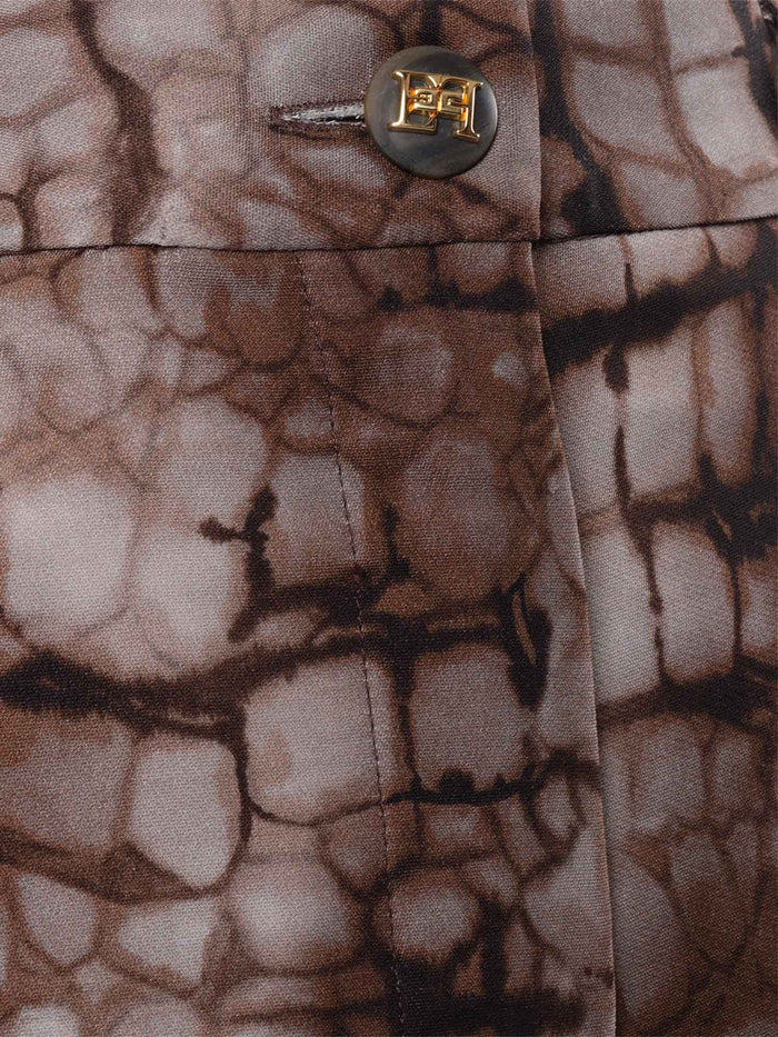 SHORTS Brown Viscose Elastane Bermuda