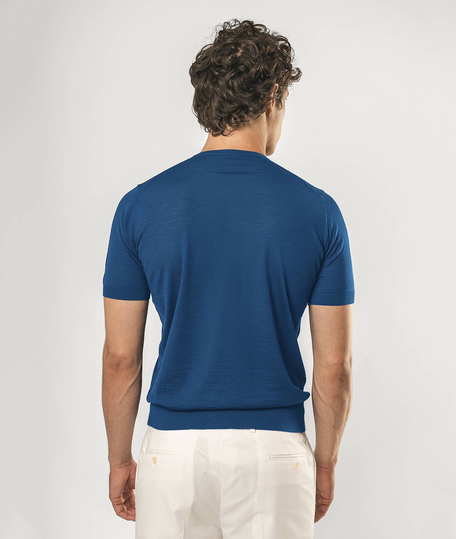 Wool T-Shirt Mentone Black Round Neck