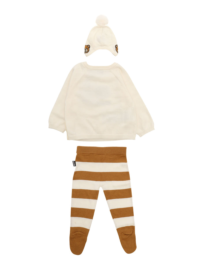 Sweater+pants-Beanie Beige Cotton Polyamide Wool Gift Box