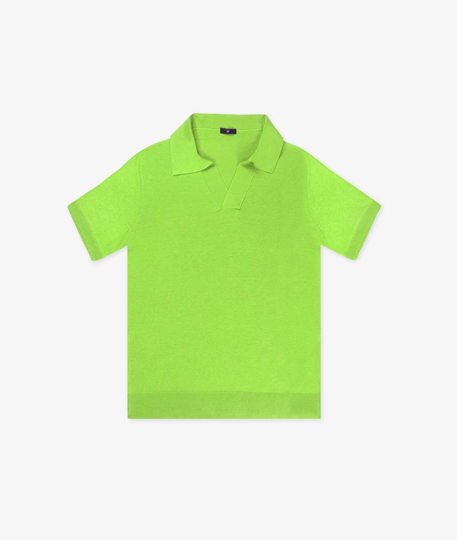 Silk Polo Tulum Lightgreen Basic Light Kintwear