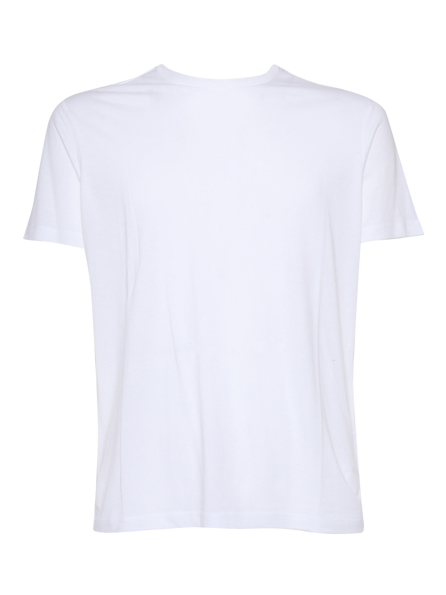 Short Sleeve Round Neck T-Shirt White Sleeves