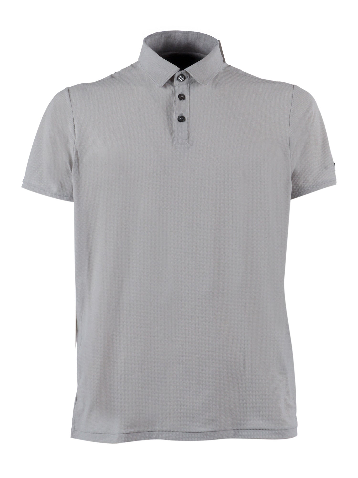 square polo Grey Polyamide Elastane Short Sleeves