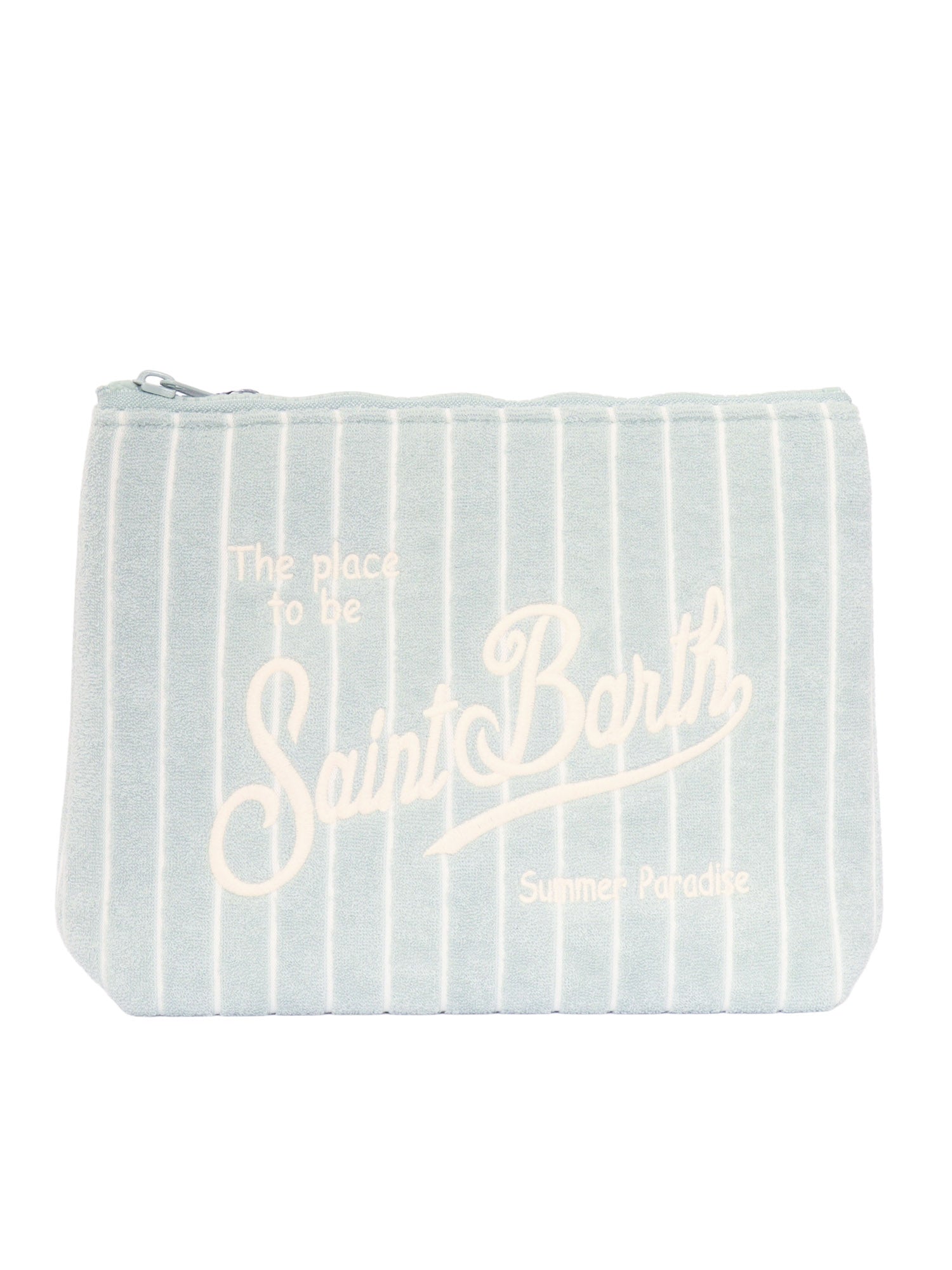 Aline Sponge-Terry Embossed Stripes Tiny V 53 Emb Light Blue Sbr Polyester Handbag