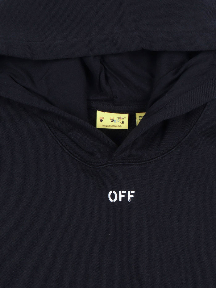 DIAG WATERCOLOR HOODIE Black Cotton Sweatshirt