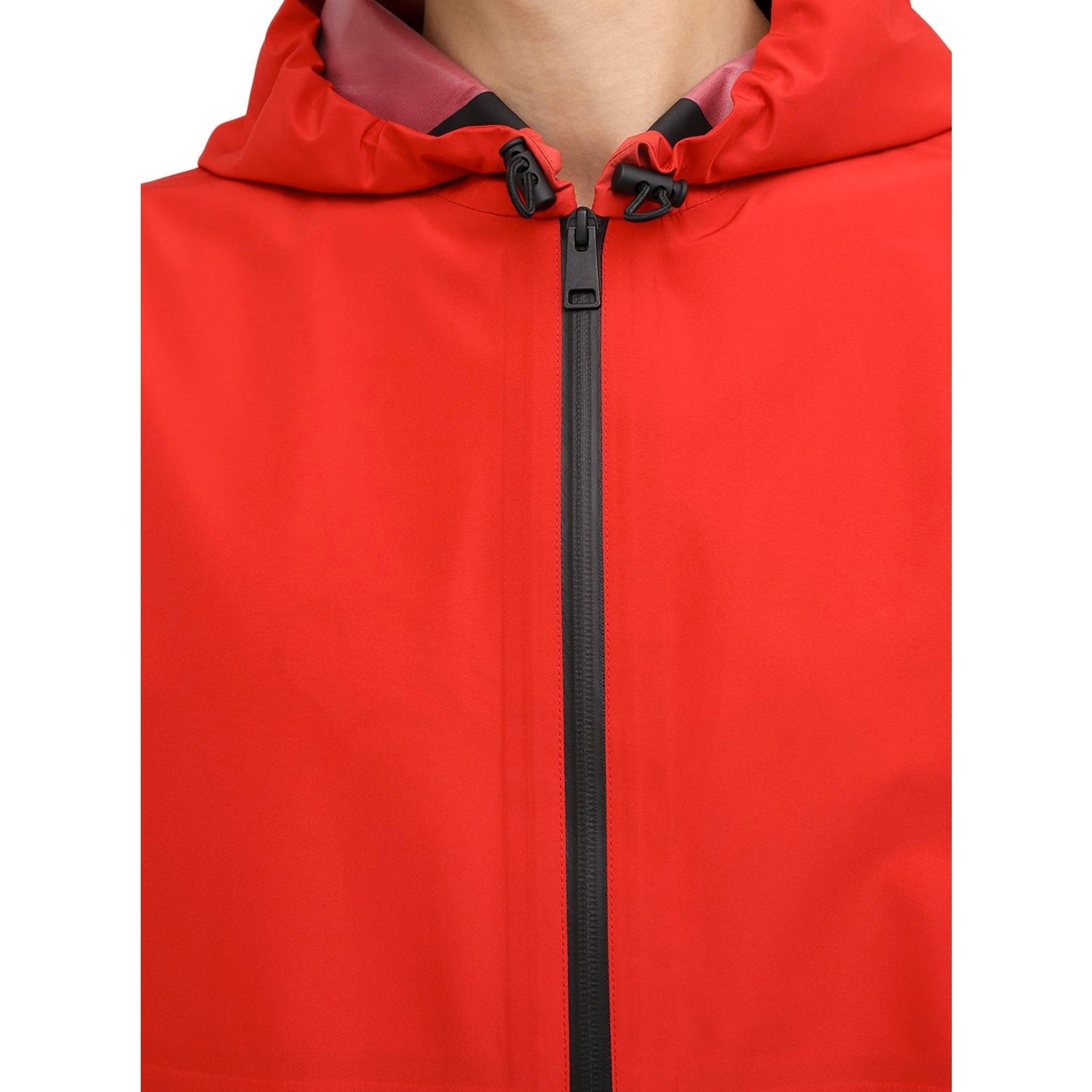 Windbreaker Jacket Red Polyamide Polyester