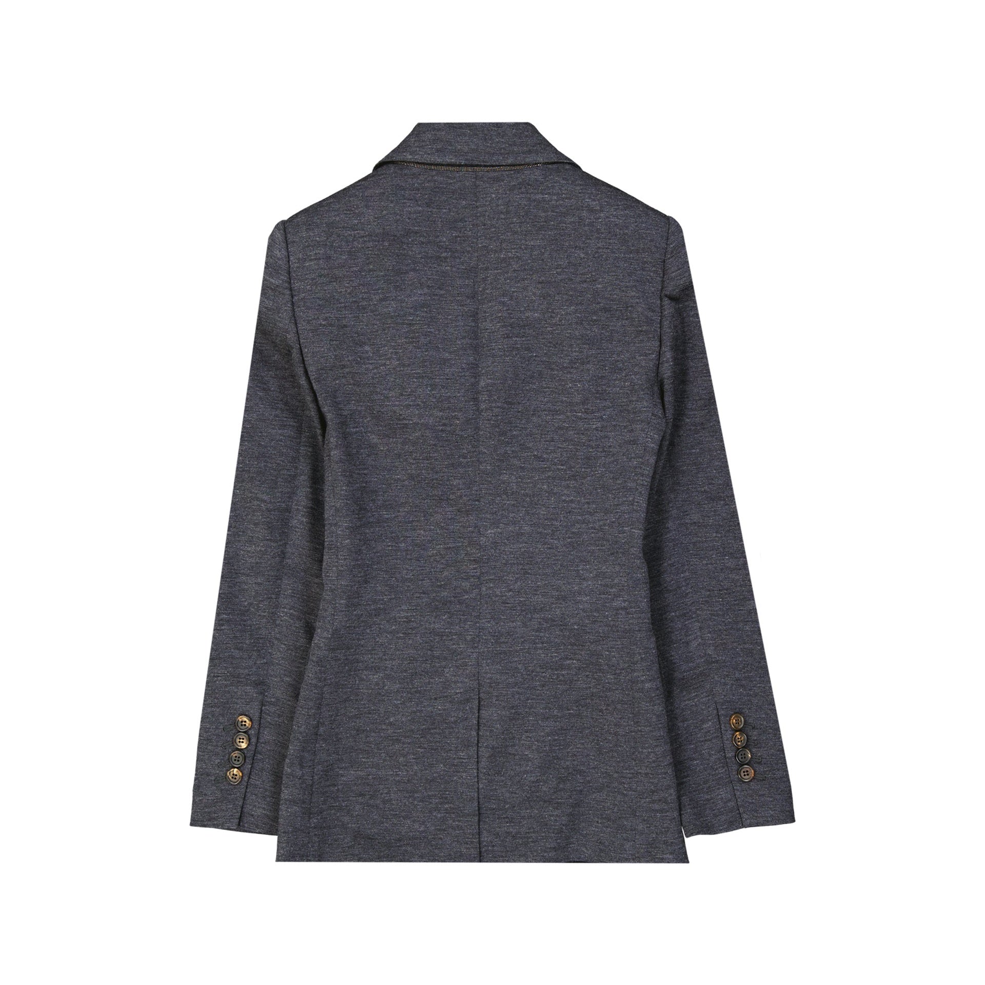 Wool Blazer Gray Elastane