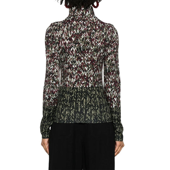 Loewe Cotton Long Sleeves T-Shirt Green Elastane