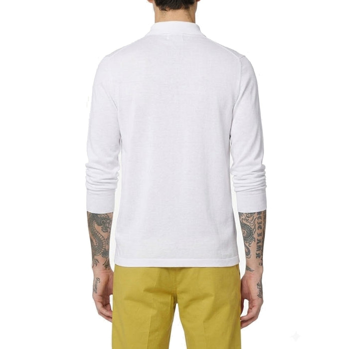 Herno Long Sleeve Polo Shirt White Cotton