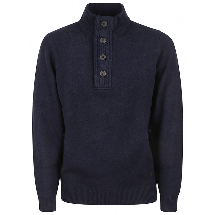 Essential patch half zip Navy Sweater