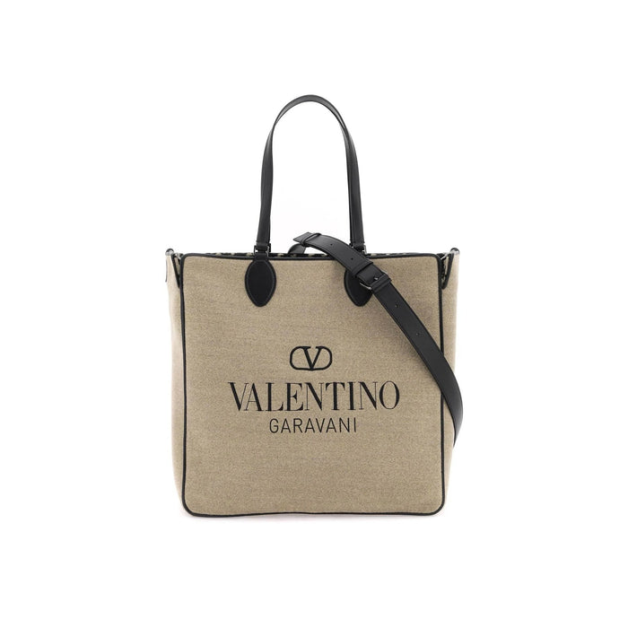 Garavani Toile Iconographe Reversible Tote Bag Beige Wool
