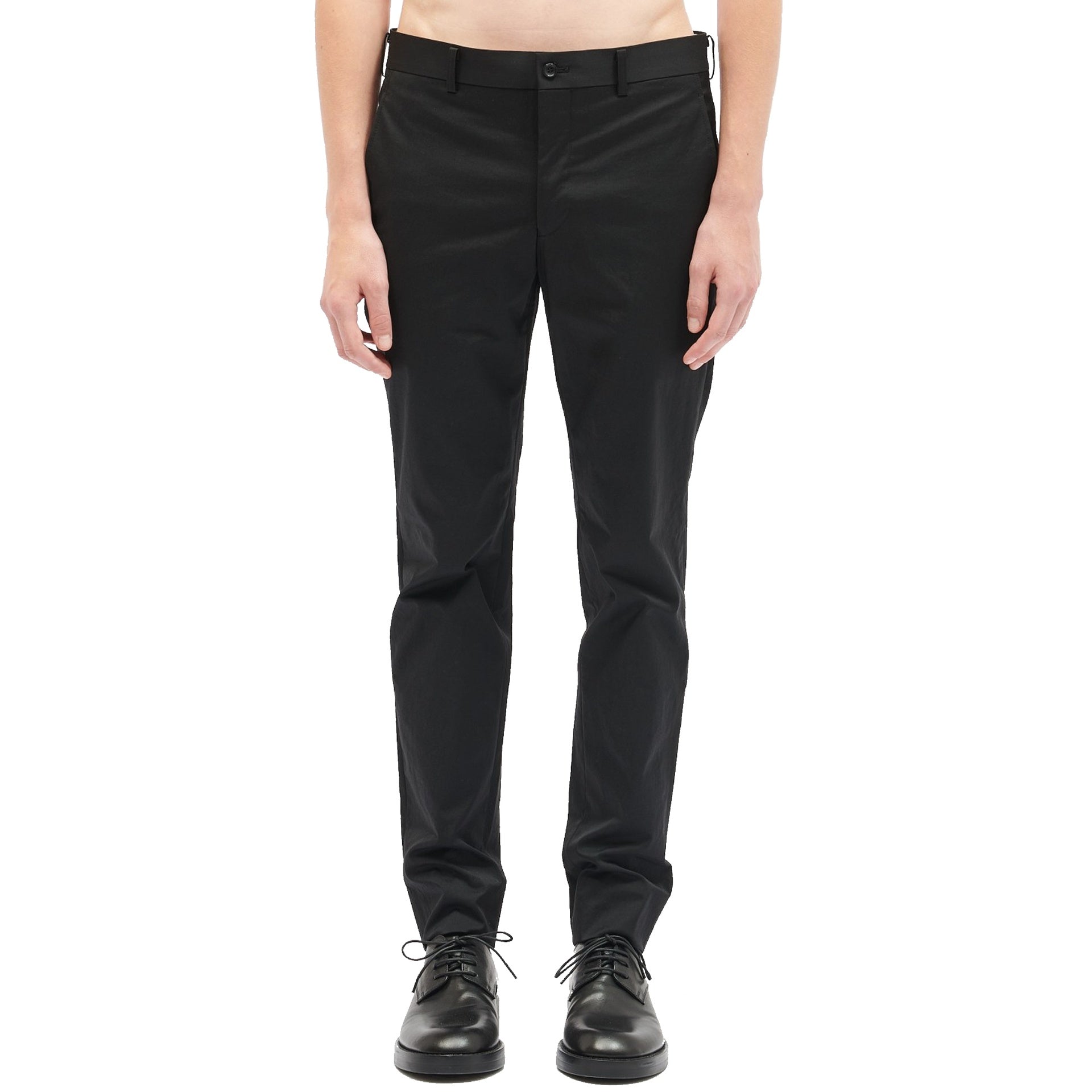 Comme Des Garçons Slim Trousers Black Nylon Polyurethane