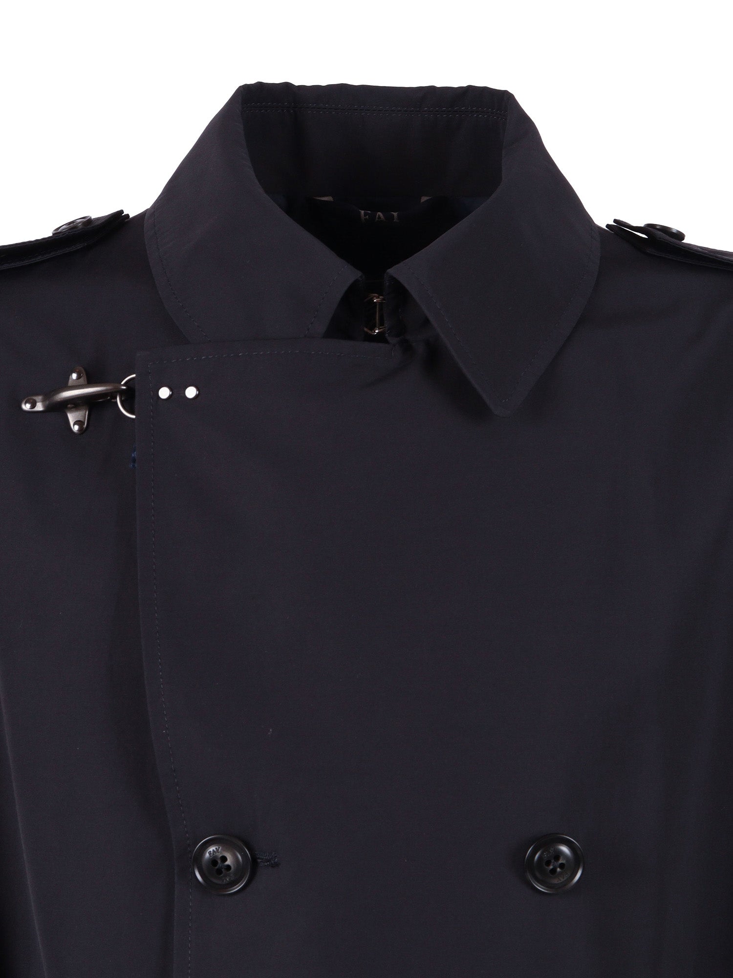 REGULAR FIT TRENCH COAT Blue Polyester Cotton Trench-raincoat