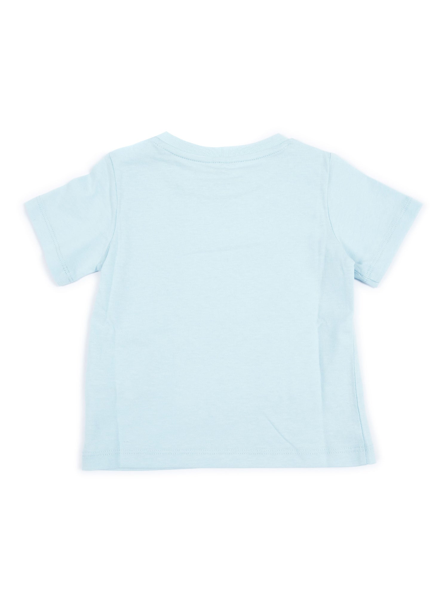 T-Shirt-Top Light Blue Cotton Short Sleeves T-shirt