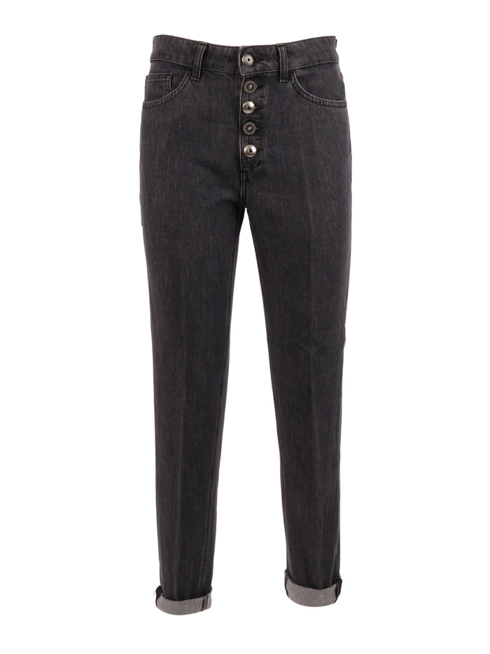 KOONS 30 INCHES GIOIE PANTS Black Cotton Lyocel Jean