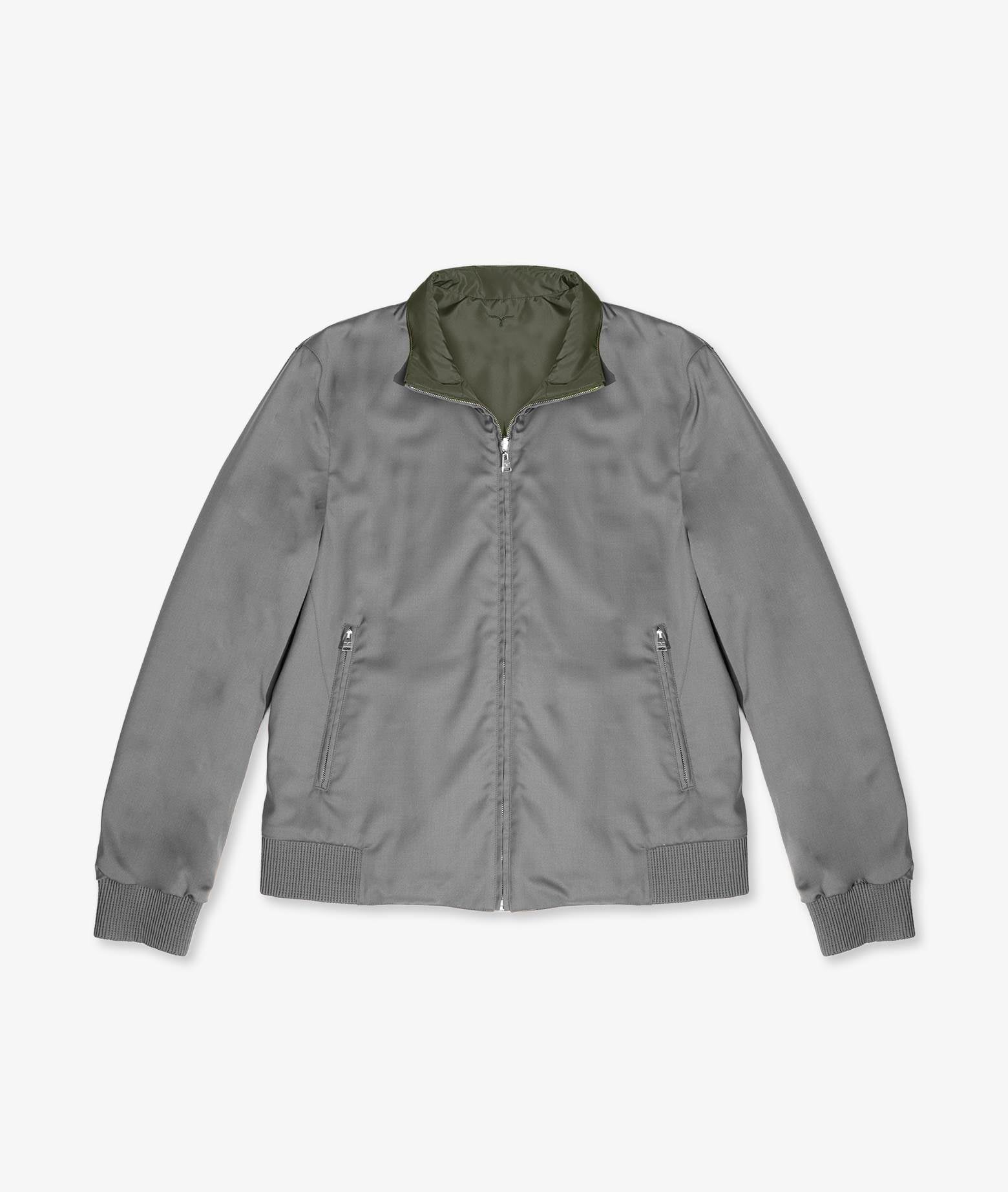 Reversible Wool Jacket Lightgray Sportswear (no Padding)