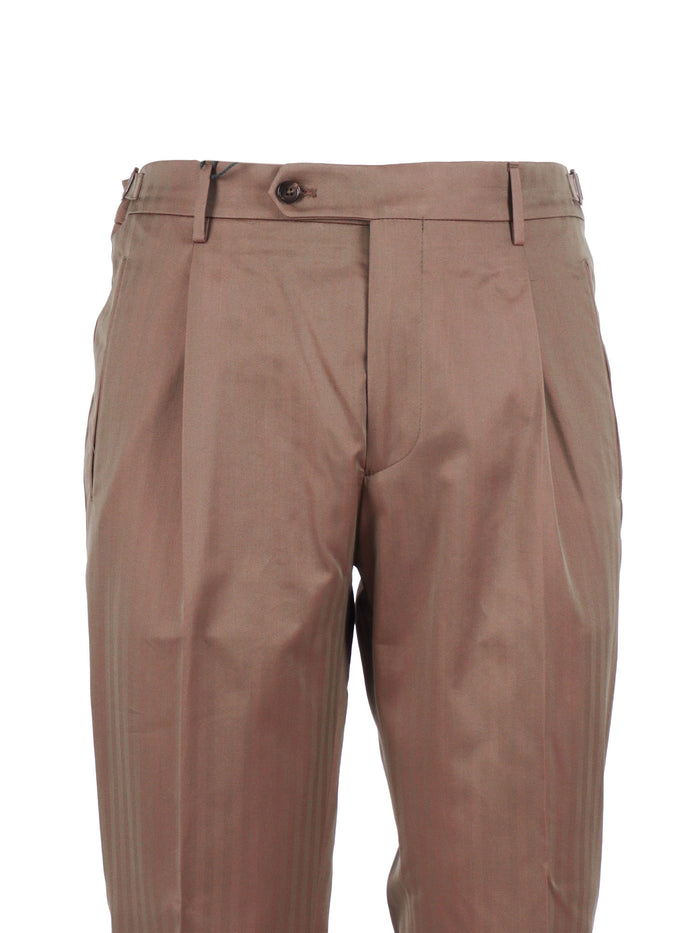 Retrolong Pants Brown Cotton