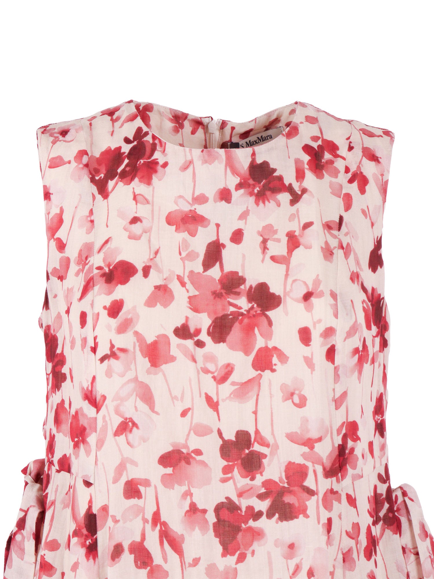 DRESS Pink Ramie Lining Cotton Midi