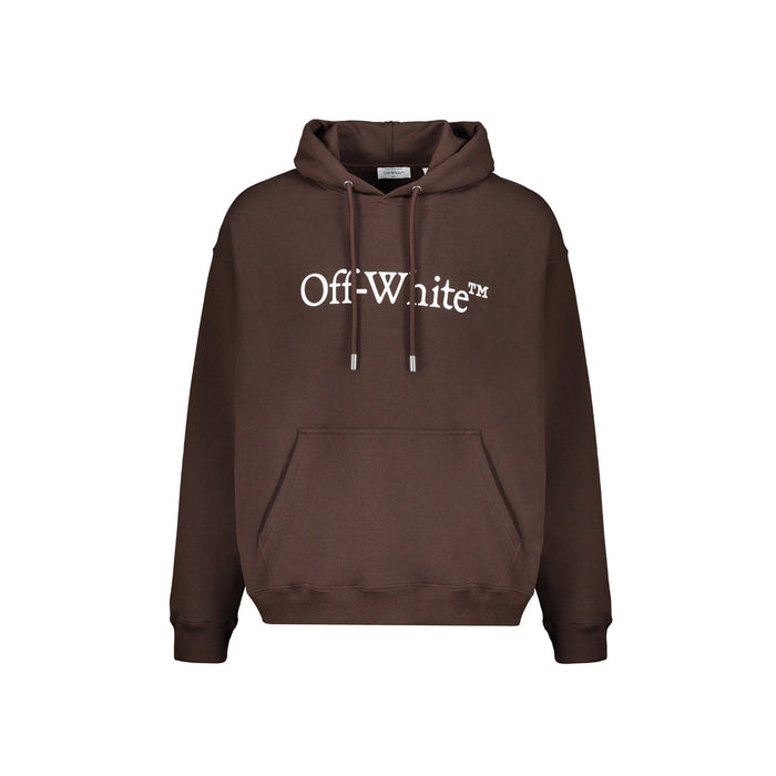 Off-White Logo Sweatshirt Brown Cotton