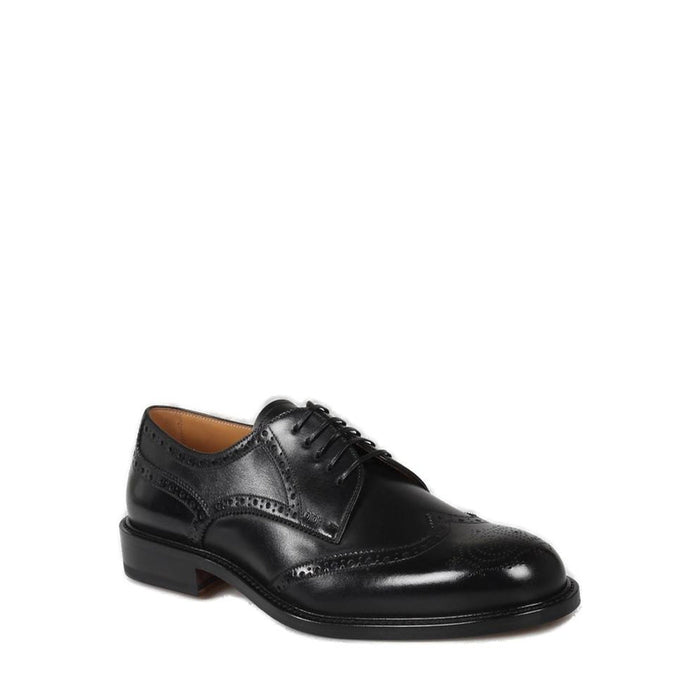 Embassy Derby Shoes Black Calf Leather