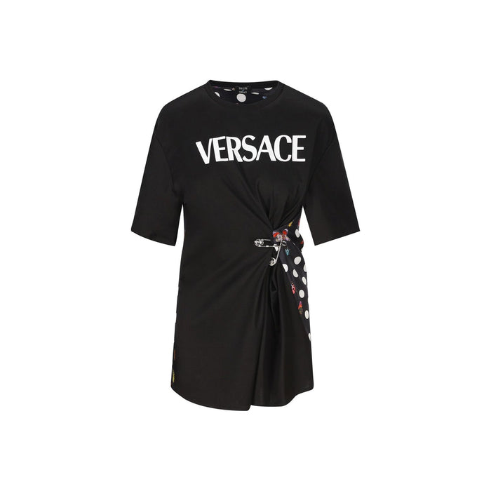X Dua Lipa Butterfly Print T-Shirt Black Cotton