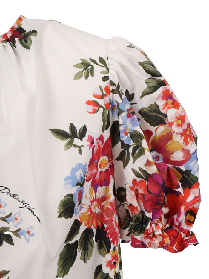 Short Sleeves Dress White Cotton