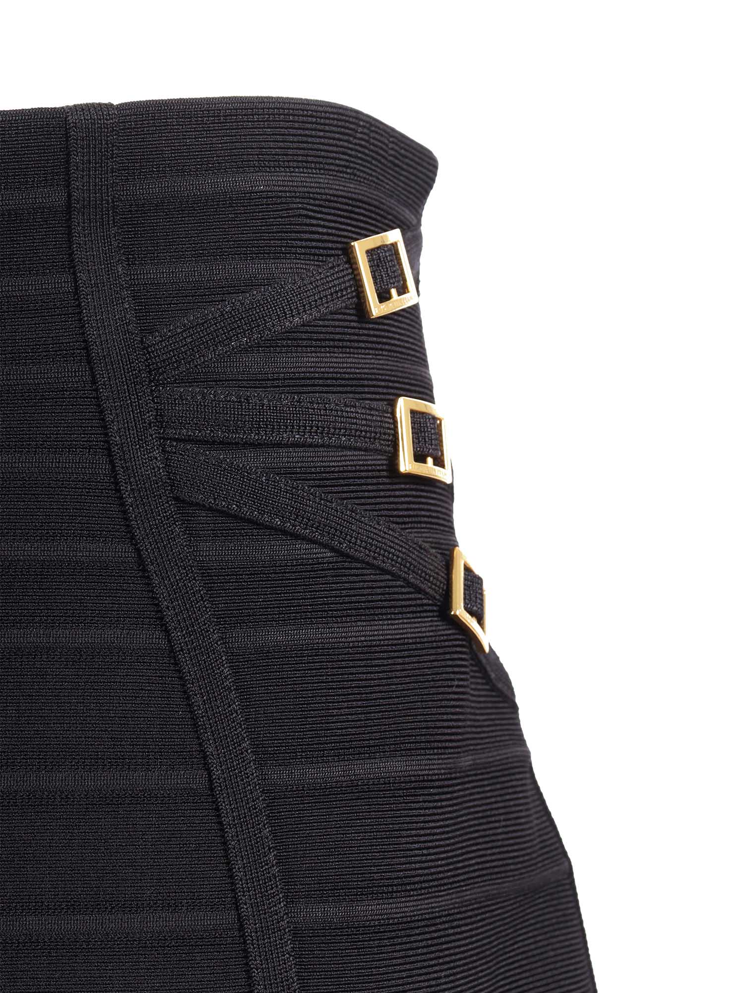 Womans Knitted Skirt Black Viscose Polyamide