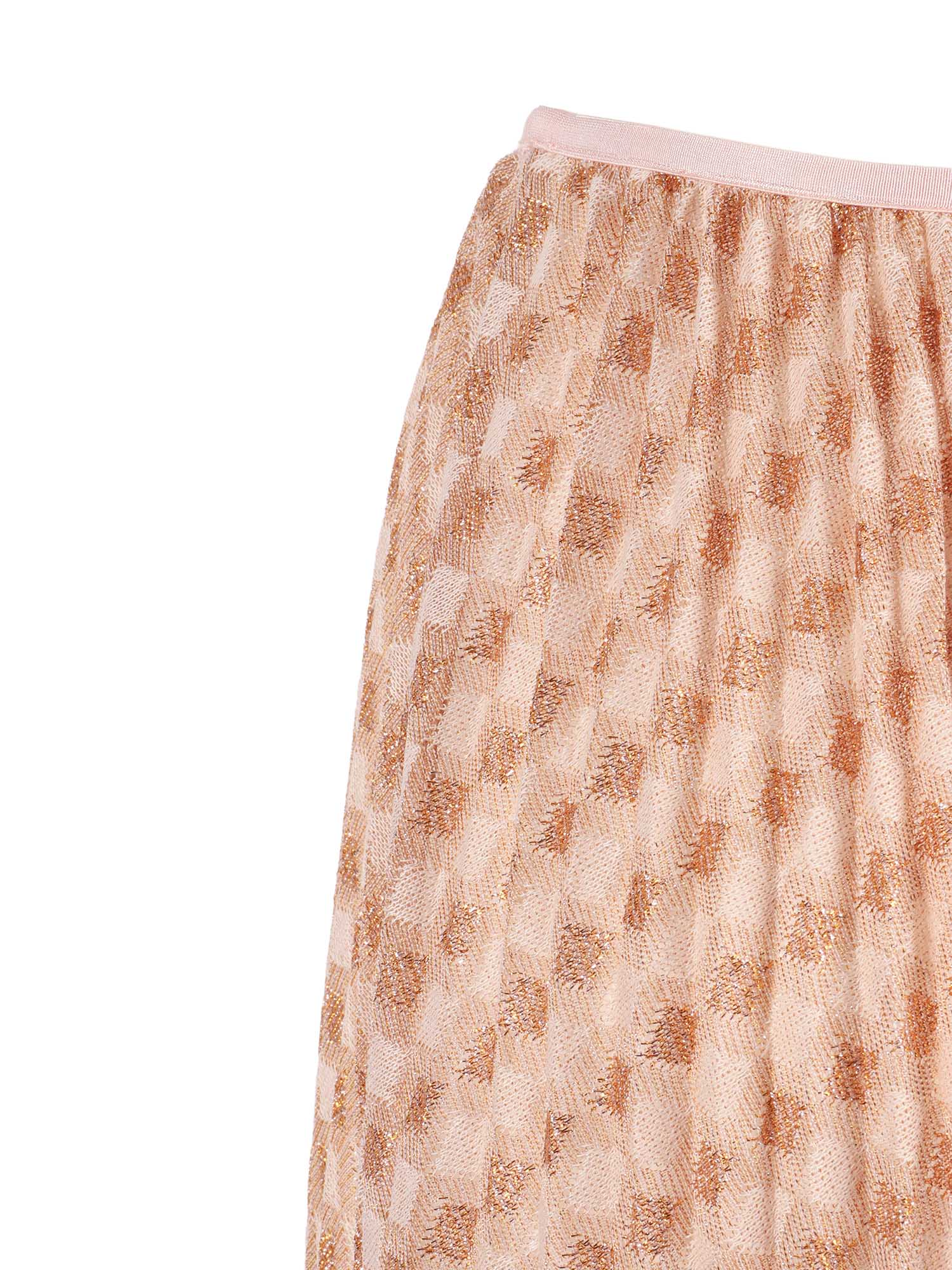 Pleated Skirt Diamond Jersey Pink