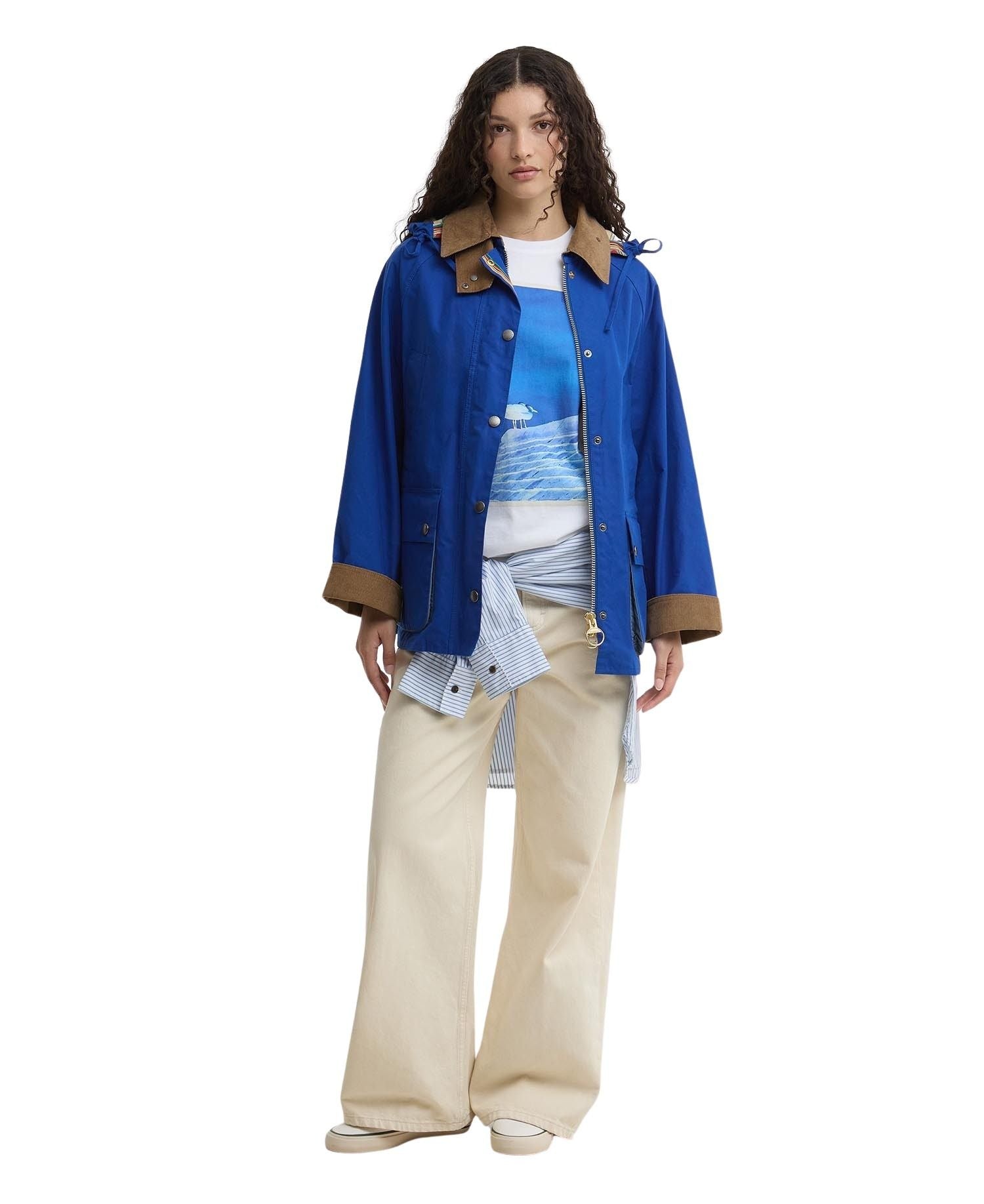 Ba X Paul Smith Bedale Jacket Blue Cotton