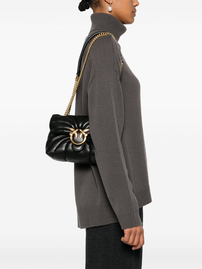 Love Puff Mini Black Nappa Leather | Borsa