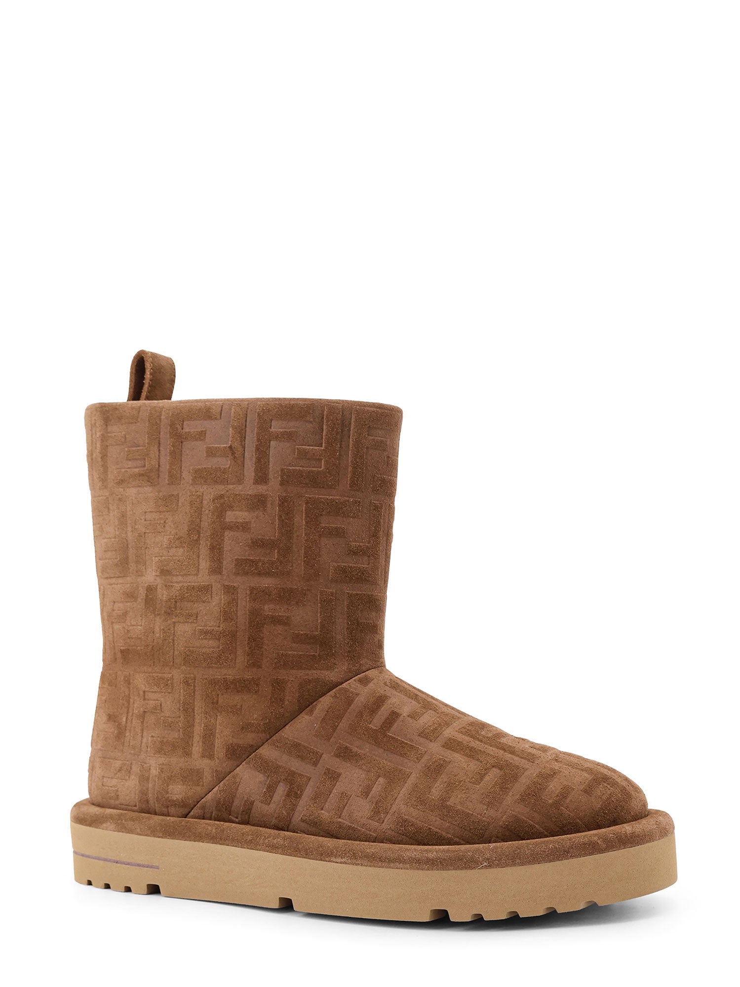 Fendi Boots Brown Suede