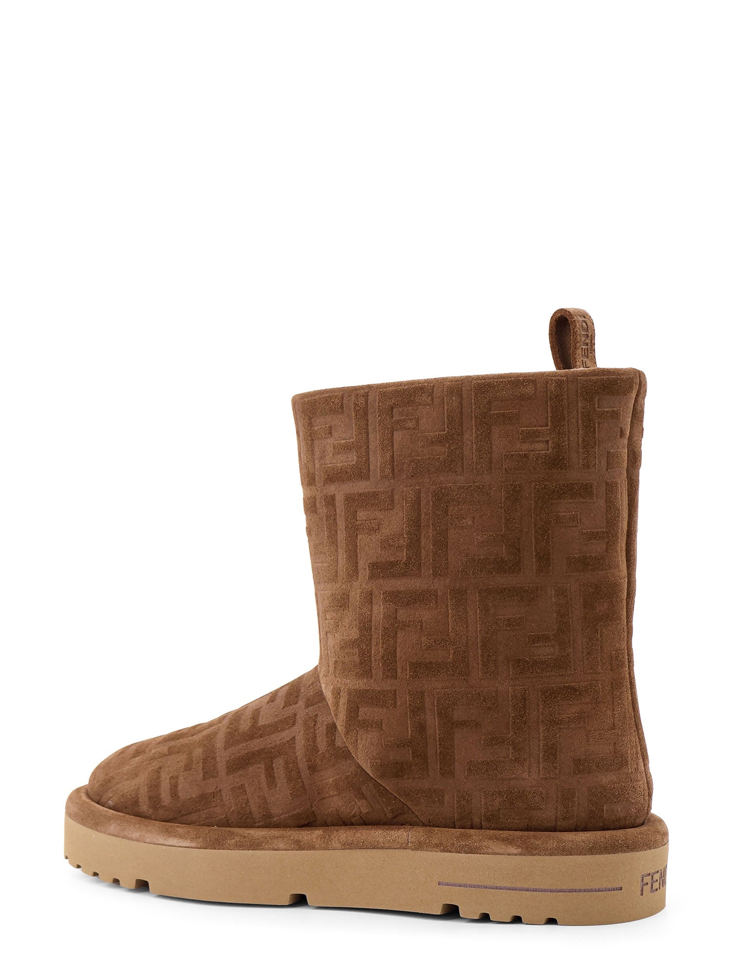 Fendi Boots Brown Suede