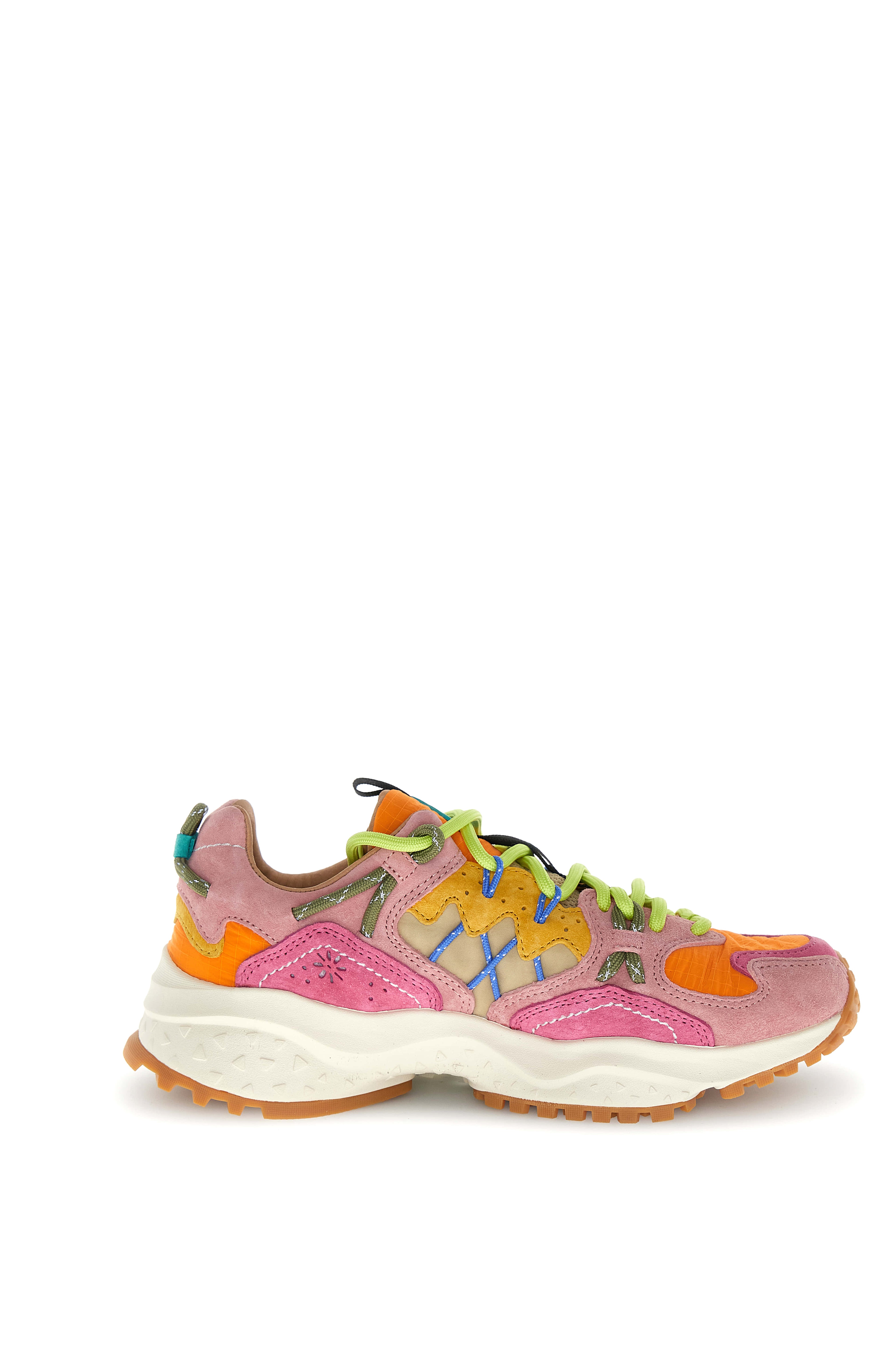 Yamabushi Woman Pink & Purple Pig Nubuck Nylon(nylon) Shoe