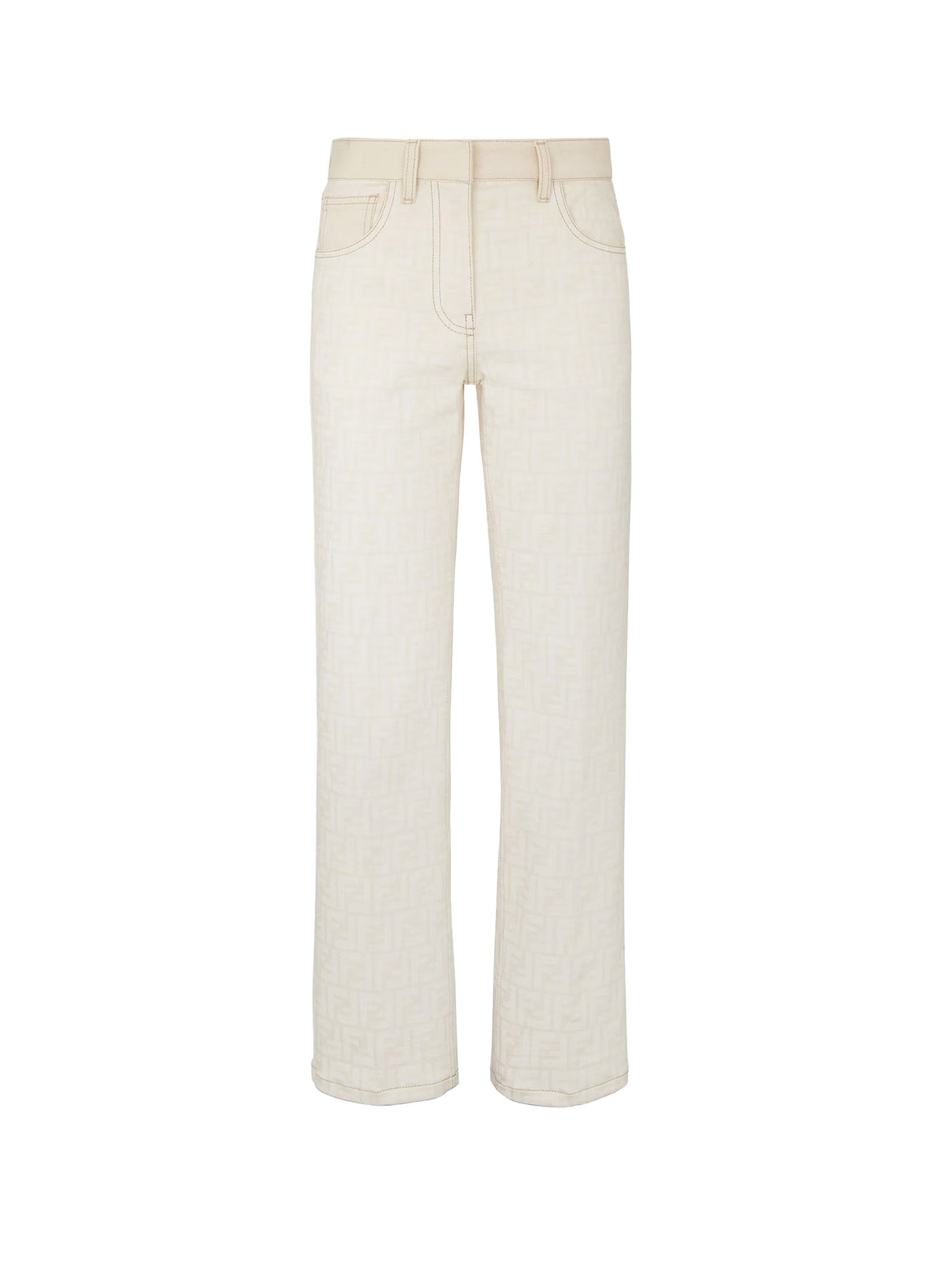 Fendi Rtw White Cotone Elastan