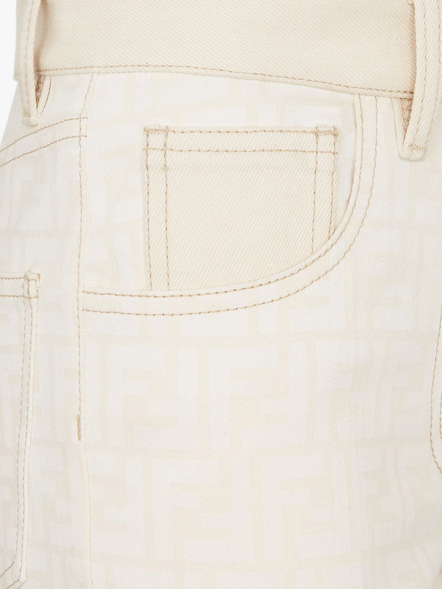 Fendi Rtw White Cotone Elastan