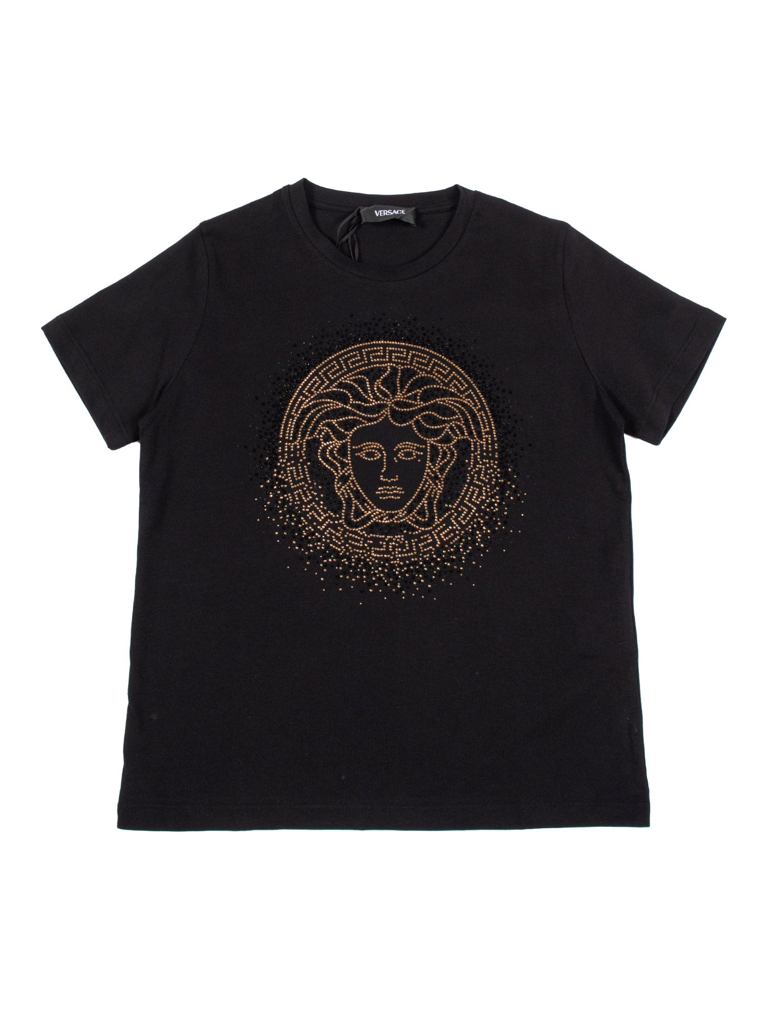 T-Shirt Black Cotton Short Sleeves