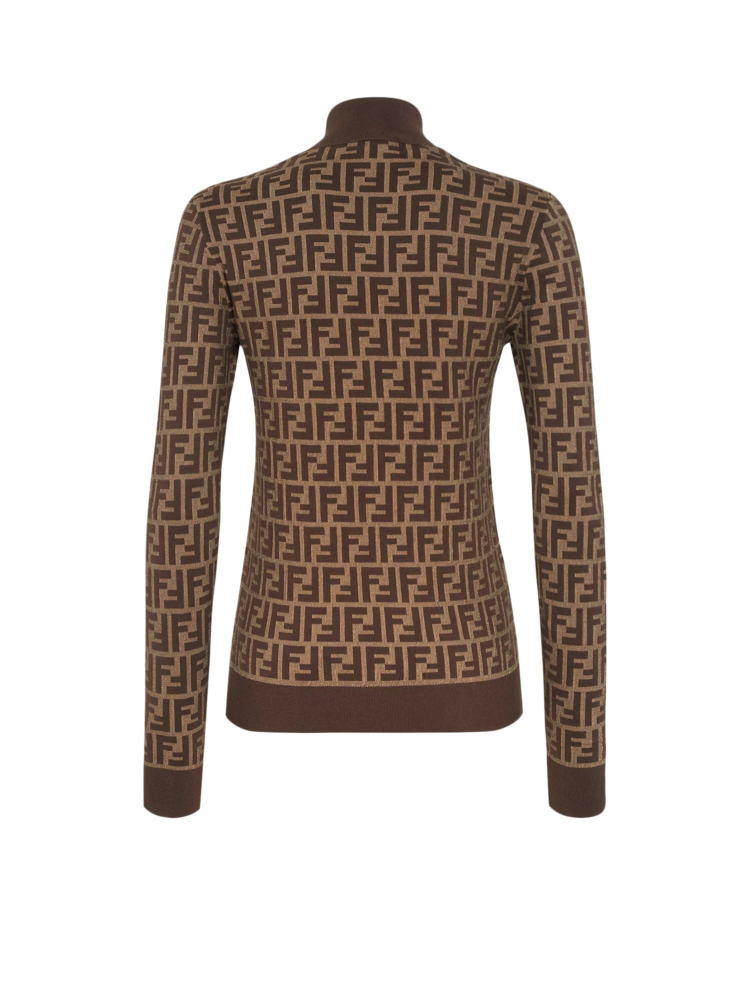Fendi Sweaters Brown Cotone