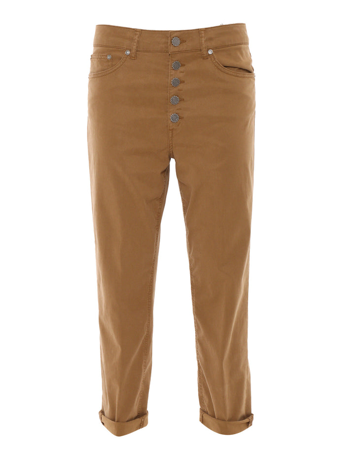 KOONS BOT GIOIE PANTS Brown Lyocel Cotton Elastan Jean