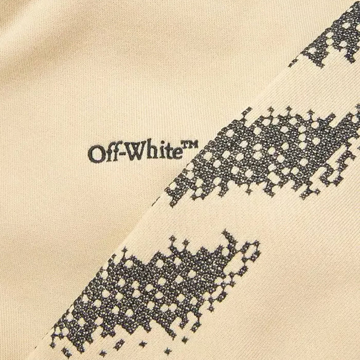 Off-White Logo Sweatshirt Beige Cotton