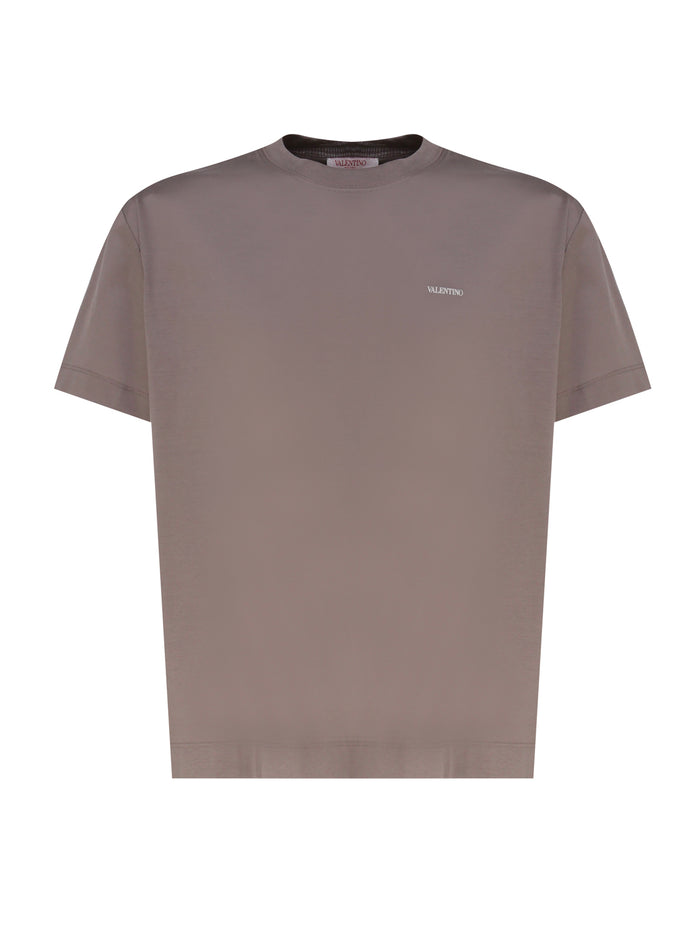 Valentino Garavani T-Shirts And Polos Dove Grey Cotton