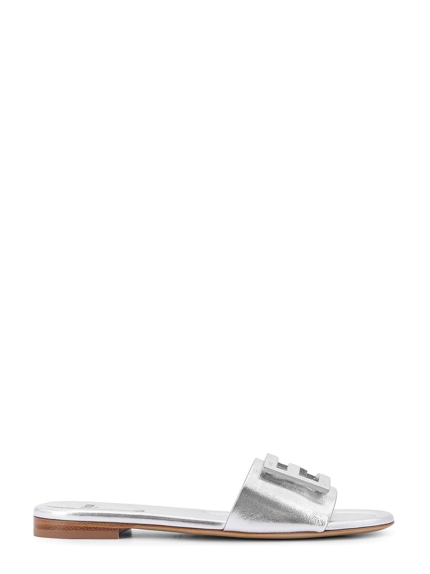 Fendi Sandals Silver Pelle