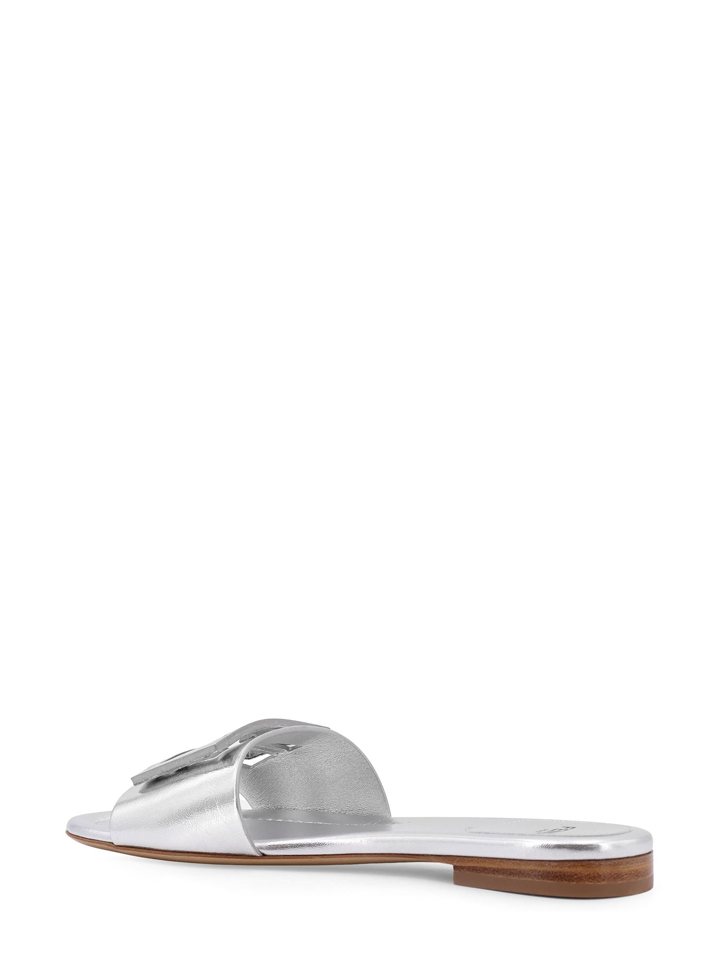 Fendi Sandals Silver Pelle