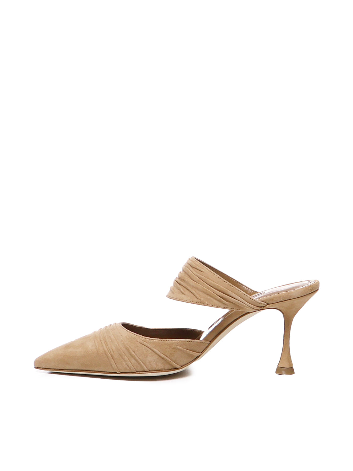 Manolo Blahnik Sandals Beige Suede