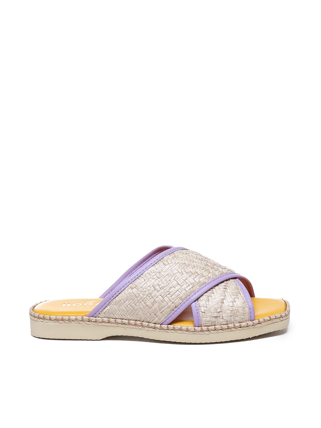 Hogan Sandals Purple Raffia