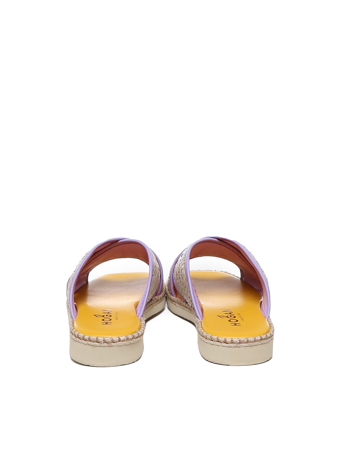 Hogan Sandals Purple Raffia