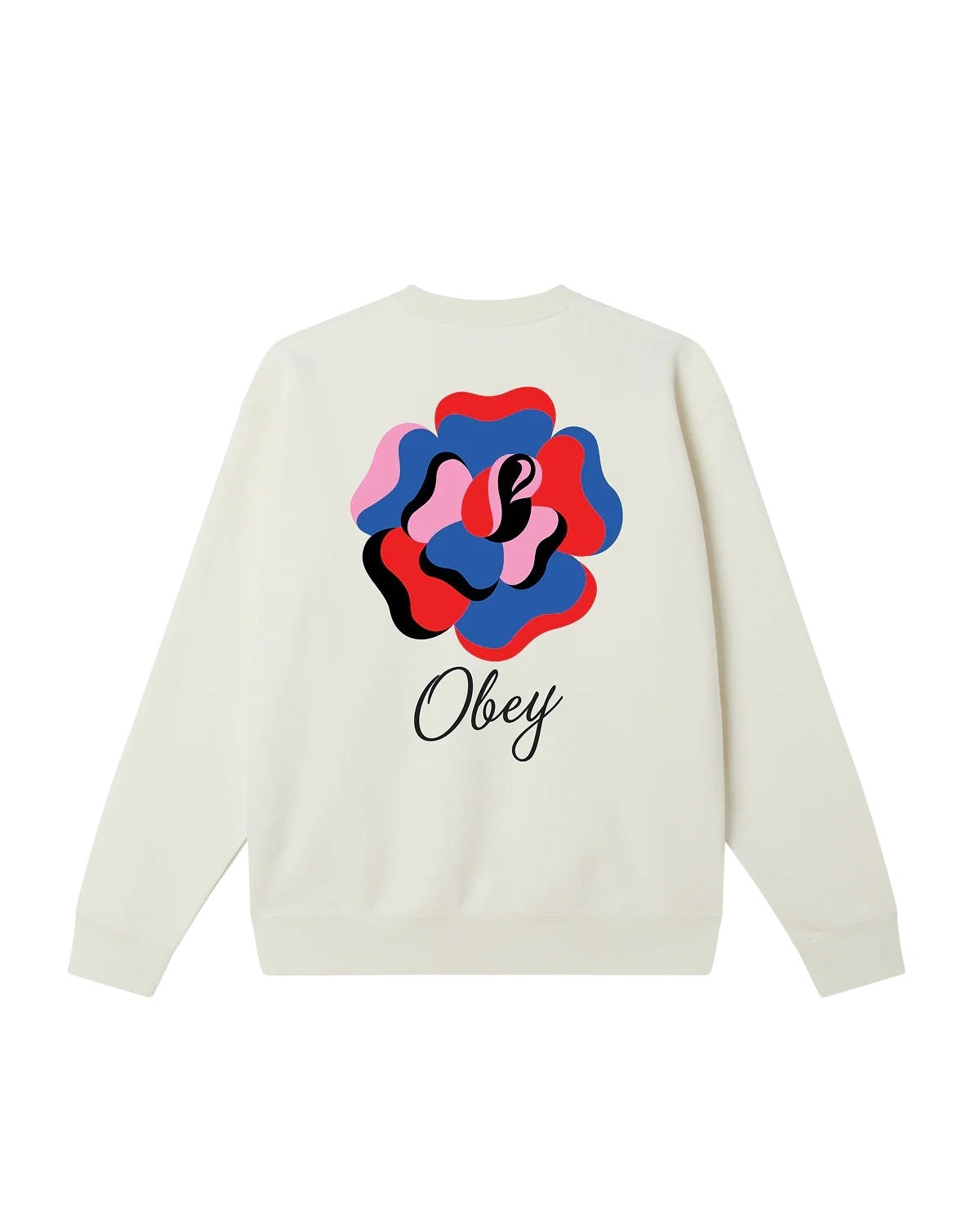 Paper Rose Fleece White Sweatshirt