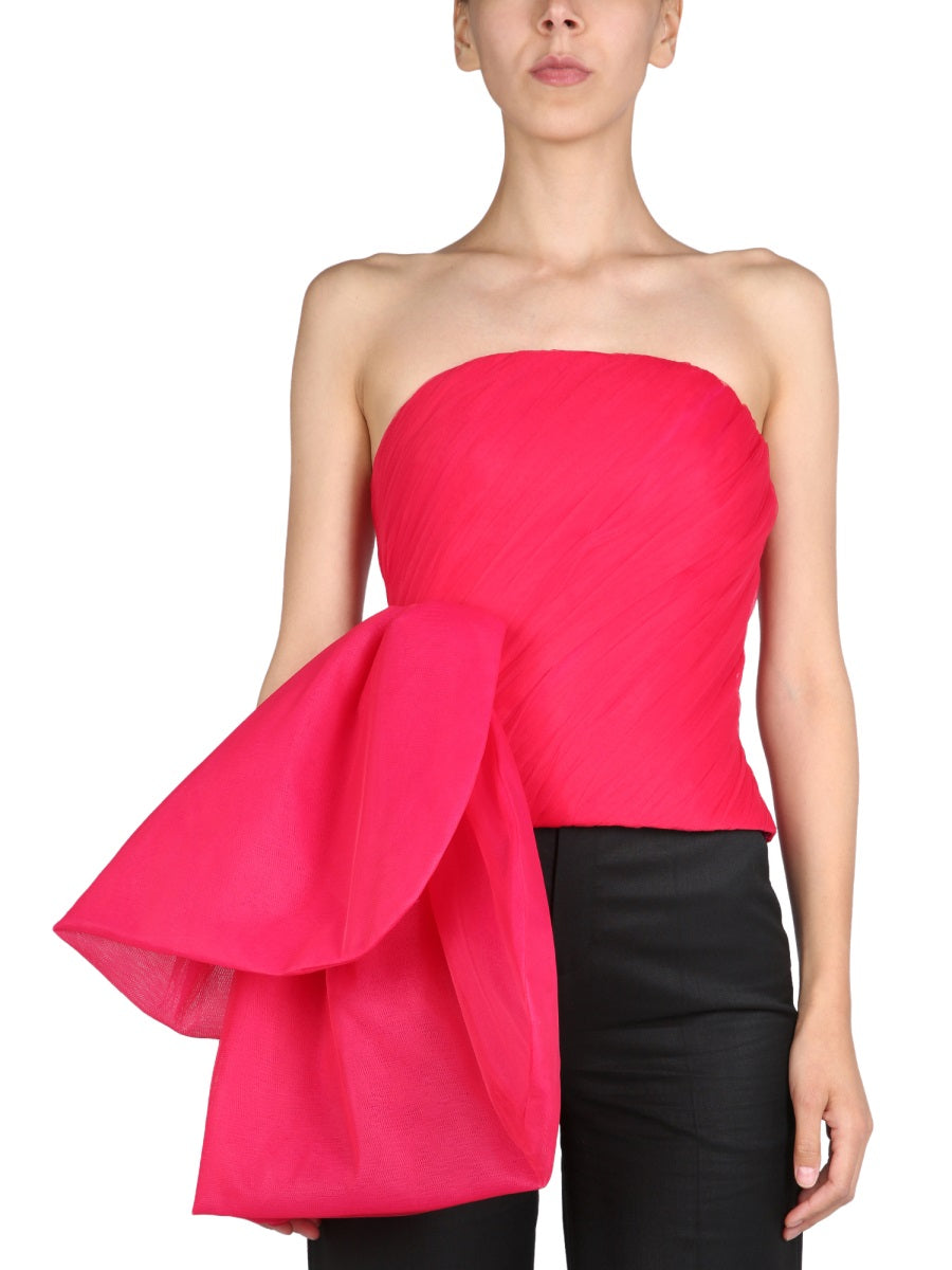 Fuchsia Bow Top Tops