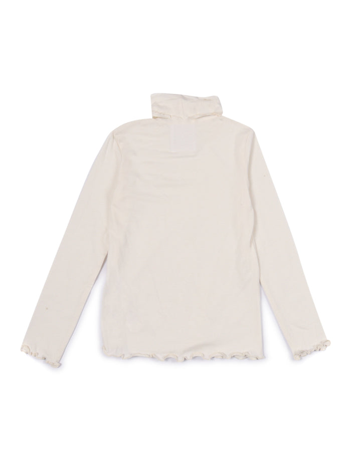 T-Shirt-Top White Modal Cotton Elastane Short Sleeves T-shirt