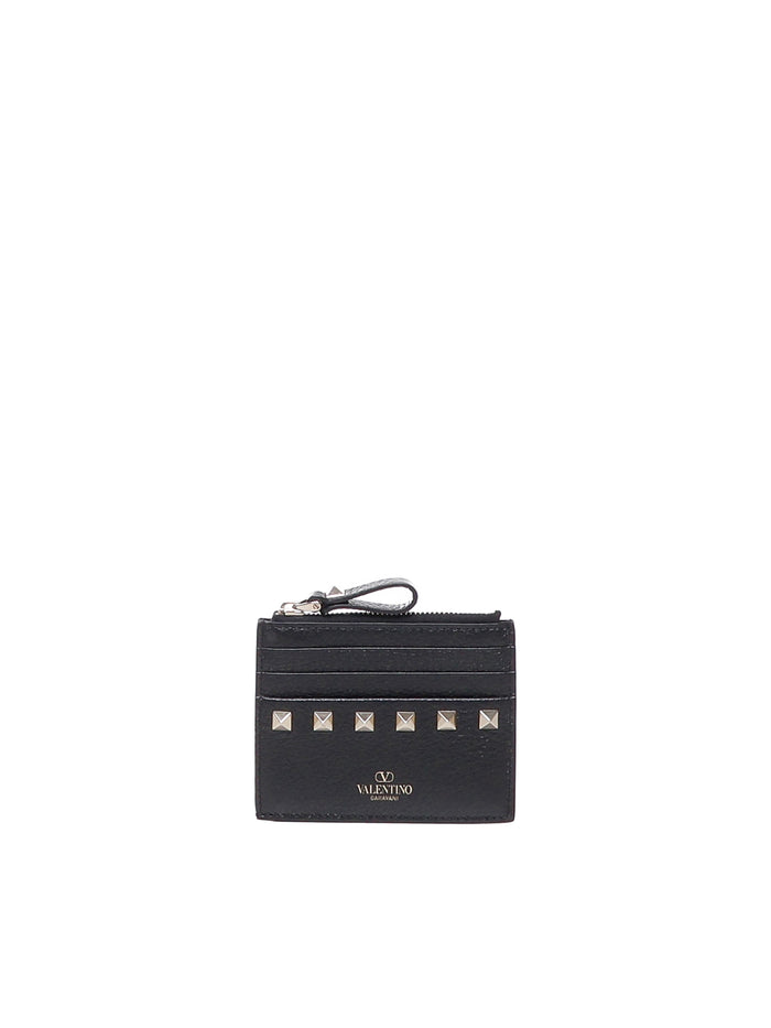 Valentino Garavani Wallets Black Calf Leather - Bos Taurus
