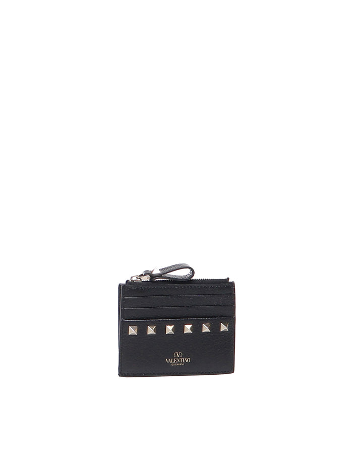 Valentino Garavani Wallets Black Calf Leather - Bos Taurus