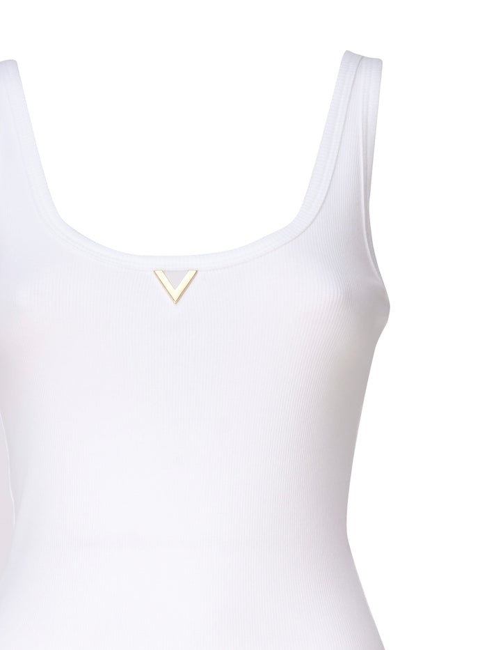Valentino Garavani Top White Cotton Elastane